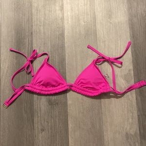NWOT neon pink bikini top